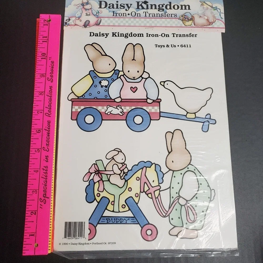 Daisy Kingdom Iron-On Transfers Lot of 3 - Carrousel, Toys & Us, Playtime Pals